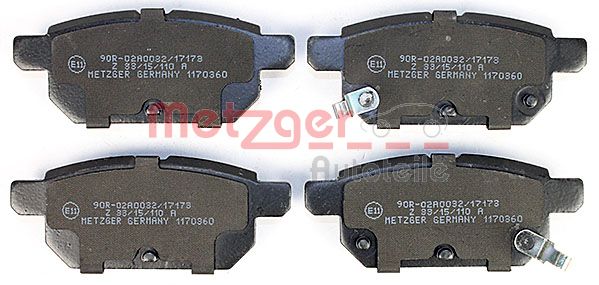 METZGER 1170360 Bremsbelagsatz, Scheibenbremse